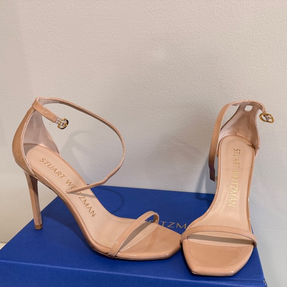 Stuart Weitzman Shoes - Stuart Weitzman Nudistcurve Ankle Strap Sandal (Women) in 7.5 B in Adobe